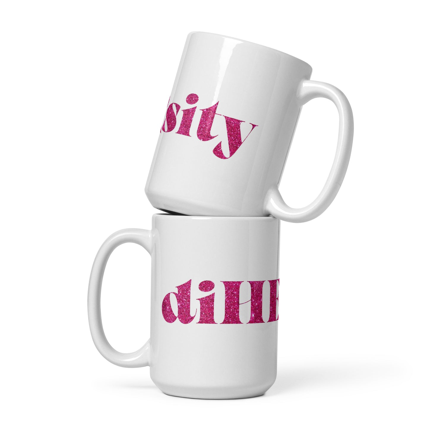 White glossy mug