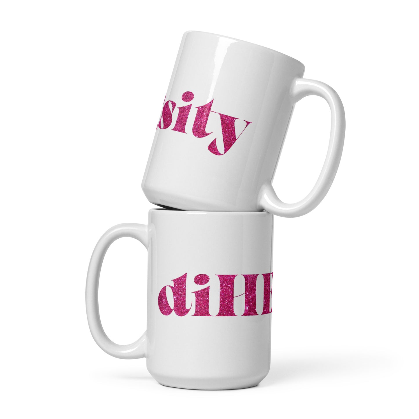 White glossy mug