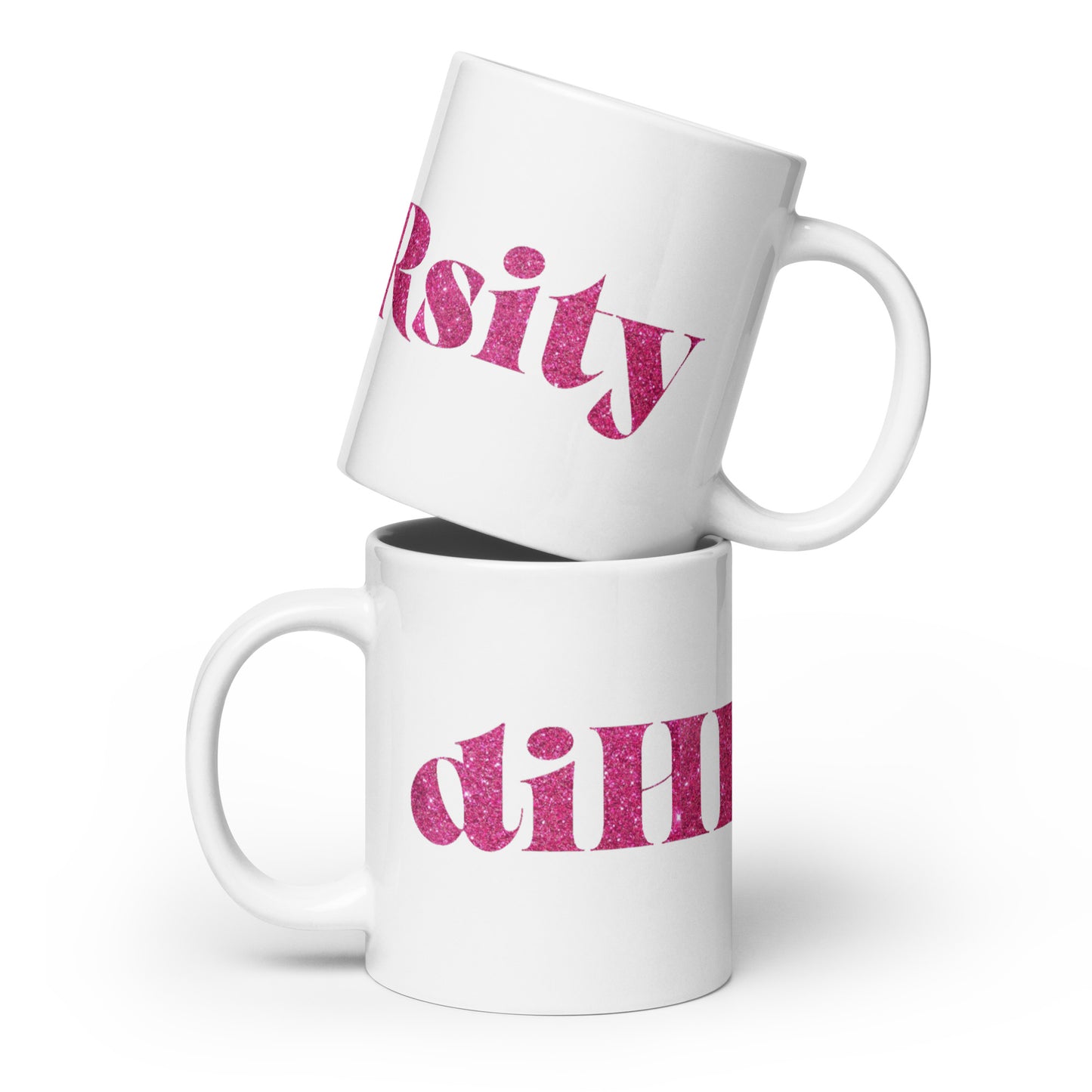 White glossy mug